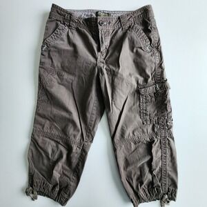Eddie Bauer Capri Pants Womens 6 Cotton Lightweight Hiking Camping Summer Cargo